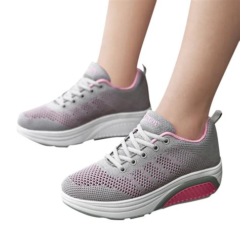 running shoes with elevated heel.